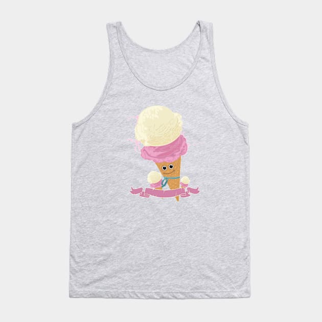 Happy Ice Cream Cone Tank Top by adamzworld